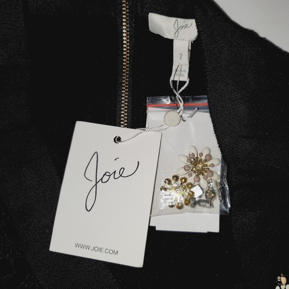 Joie Ortally Lace Bead Caviar Pencil Skirt $298 2 - Picture 7 of 11